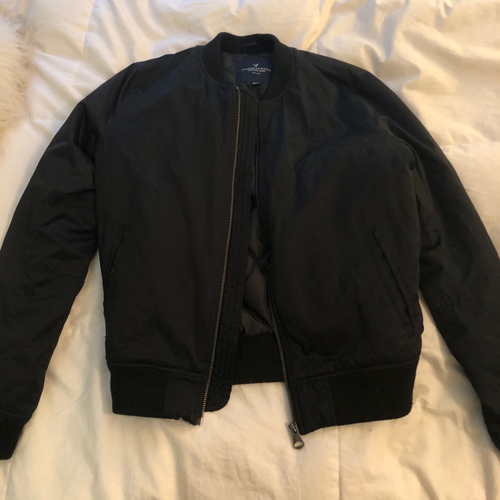 Black bomber jacket